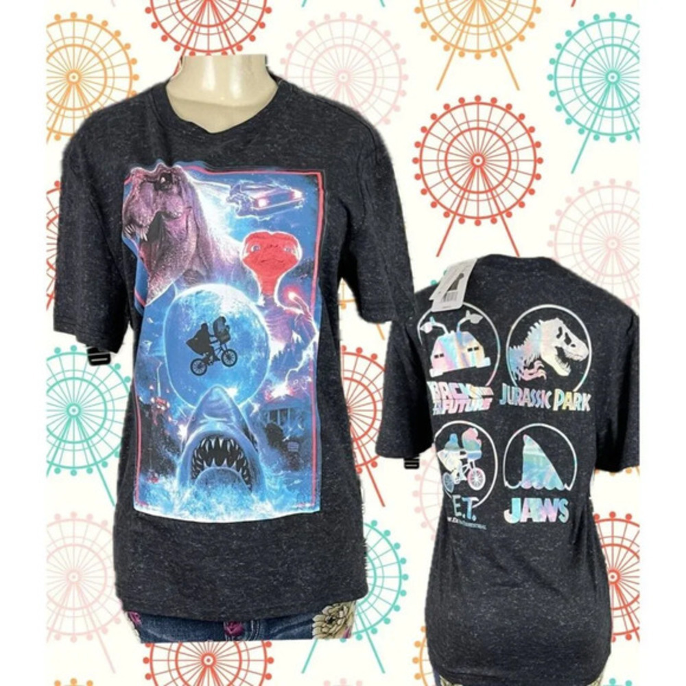 Universal S Jurassic Park-ET-Jaws-Back To the Future Graphic Short Sleeve Tee
